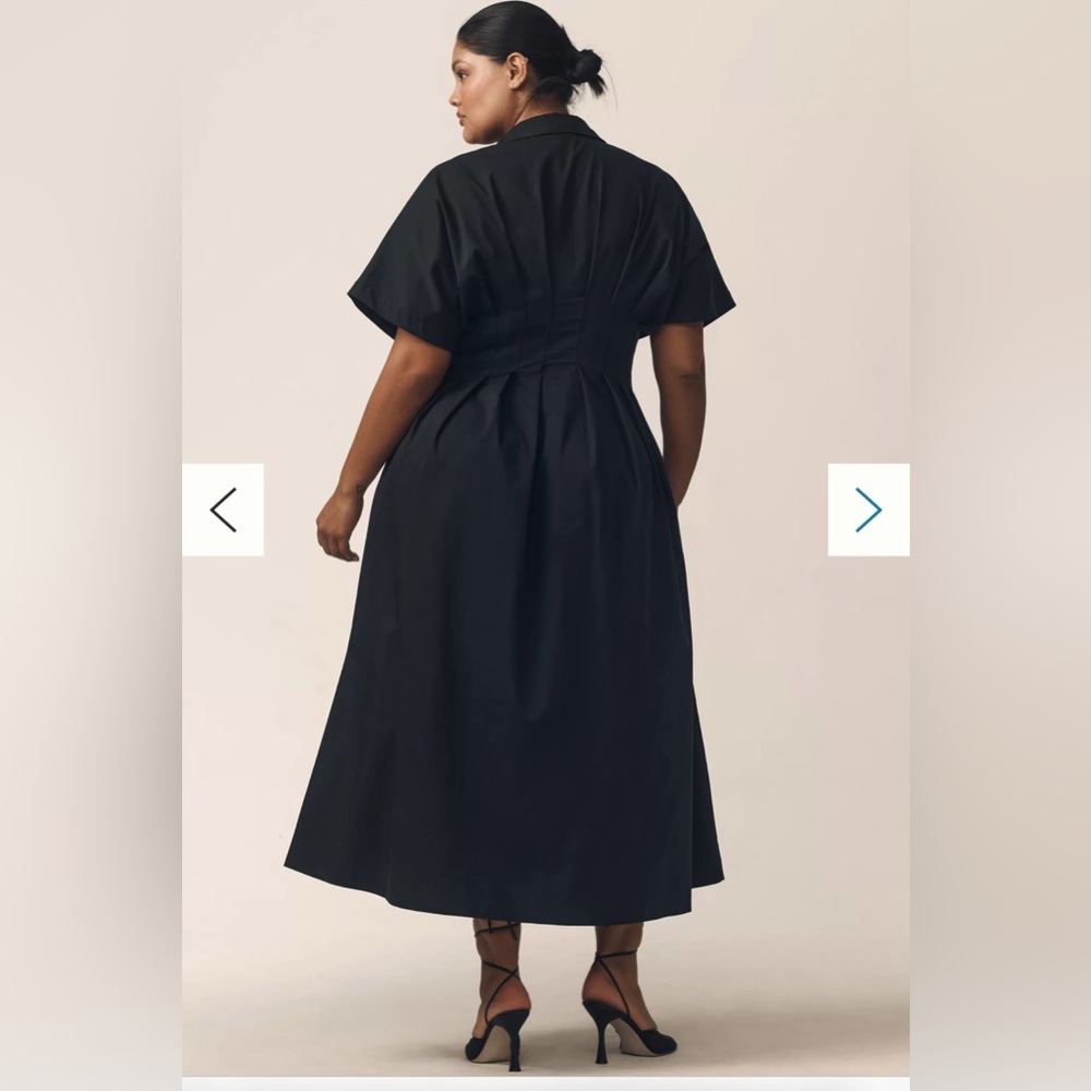 Anthropologie Black Tobie shirt Dress by Exquise - Picture 2 of 3
